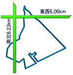 浦安市の位置と地勢の図