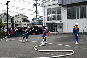 写真：消防操法大会千葉県代表選考会東葛飾地区予選出場に伴う激励会の様子
