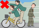 画像：二人乗りは禁止
