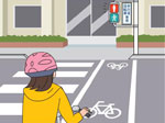 画像：信号を守る様子