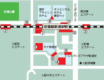 新浦安駅周辺地図