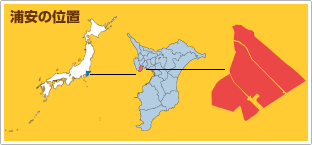 浦安の位置の図