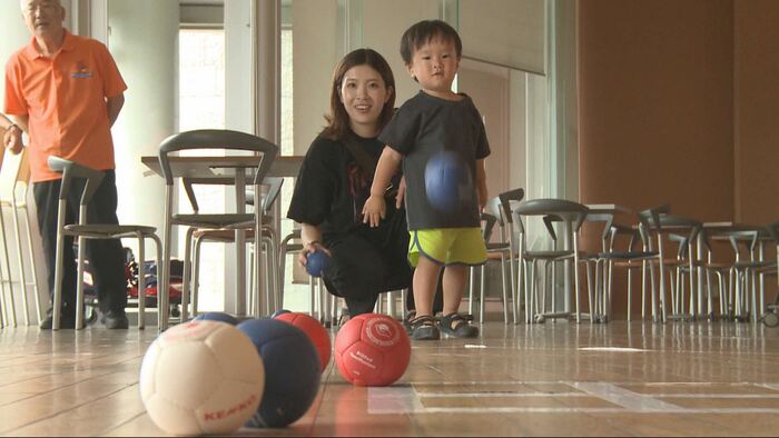 写真：ボッチャ教室の様子