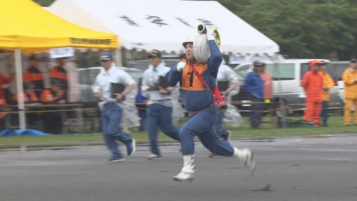 写真：全国消防操法大会 千葉県代表選考会 東葛飾地区予選のようす