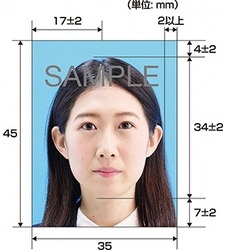 パスポートに使用できる写真の見本