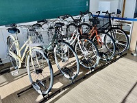 再生自転車の展示