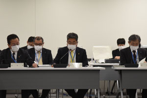 浦安市新型コロナウイルス感染症対策本部会議の様子