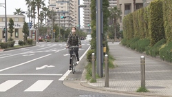 写真：道路を走る自転車の様子
