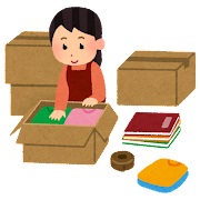 Illustration of moving-in, moving-out