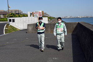 写真：職員によるパトロール
