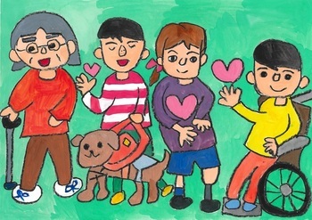 画像：最優秀賞（市長賞）の小学生（8歳）の作品　（注記：希望により匿名とします。