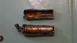 写真：リチウムイオン電池の燃えカス