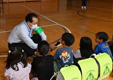 防犯教室での児童の意見発表