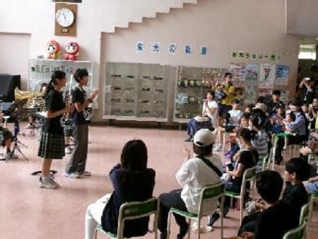 写真：吹奏楽部によるミニコンサート
