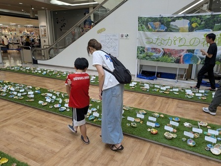 展示を見に来ている市民