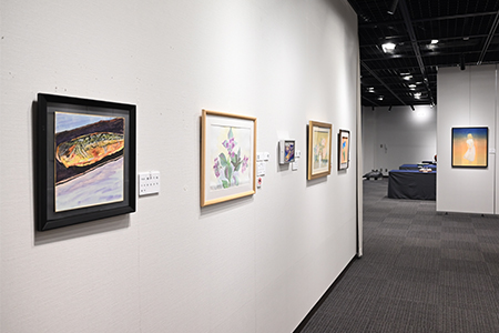 写真1：日本画の展示