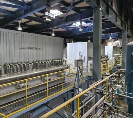 バグフィルタを更新したろ過式集塵機の写真