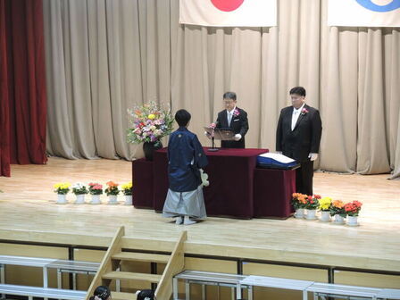 卒業証書授与の様子