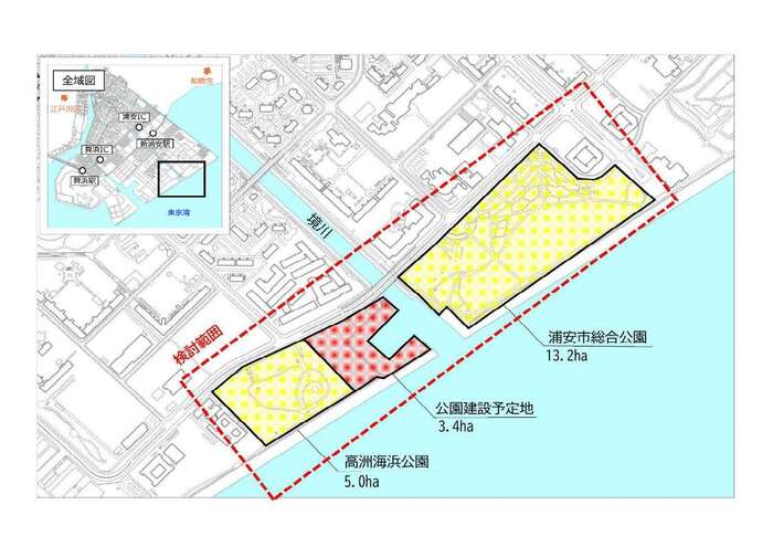 検討範囲の地図
