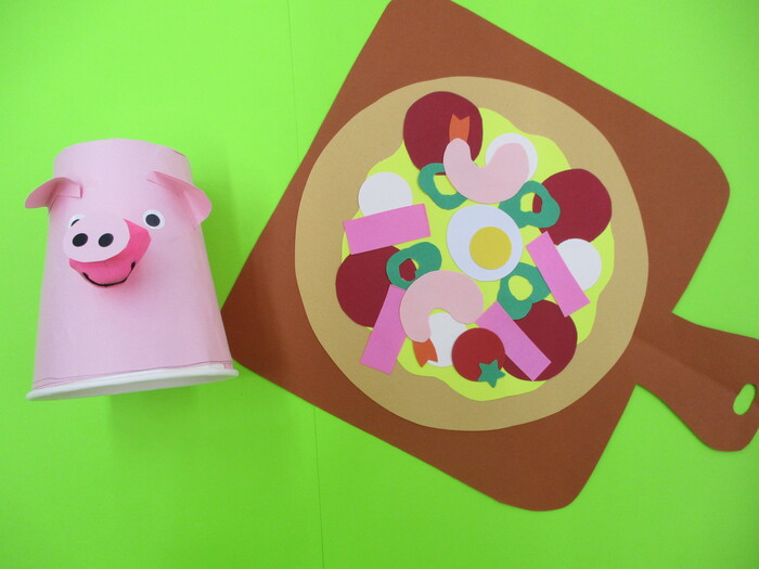 5月の製作 もりもりピザとプクプク