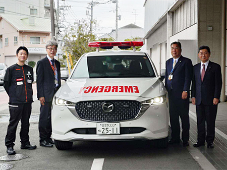 写真：ラピッドカー出発式の様子