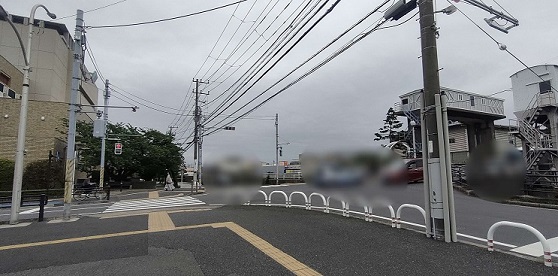水門横交差点を左折