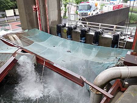 写真：排水の様子