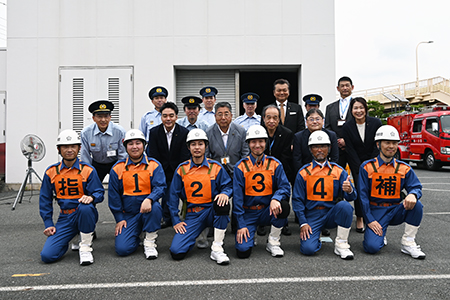 写真：操法大会出場者