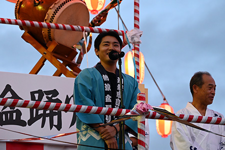 浦安市PR大使の泉澤祐希氏によるあいさつ