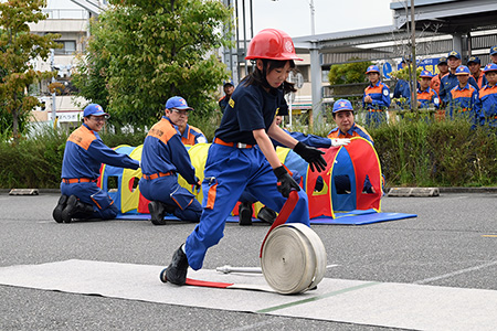 訓練披露の様子