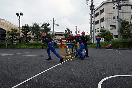 訓練披露の様子