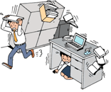 イラスト:職場にいるとき