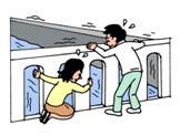 イラスト:橋の上にいるとき