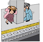 イラスト:駅のホームにいるとき