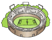 イラスト:スタジアムにいるとき