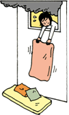 イラスト:2階から脱出するときは
