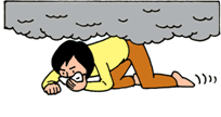 イラスト:恐ろしいのは煙です!