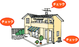 イラスト:家のまわりを保全する