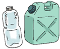 イラスト:断水に備える