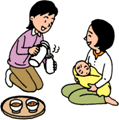 イラスト:給食・給水活動