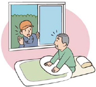 イラスト:要支援者の安否確認